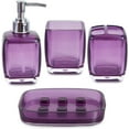 thumbnail image 3 of Bathroom Accessories Set 4 Pcs Purple Bathroom Set Bathroom Decor with Toothbrush Holder, Toothbrush Cup, Soap Dispenser, Soap Dish (Purple), 3 of 7