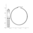 thumbnail image 3 of 14K White Gold High Polished 7mm Hoop Earrings Made In Peru tf1417w, 3 of 5