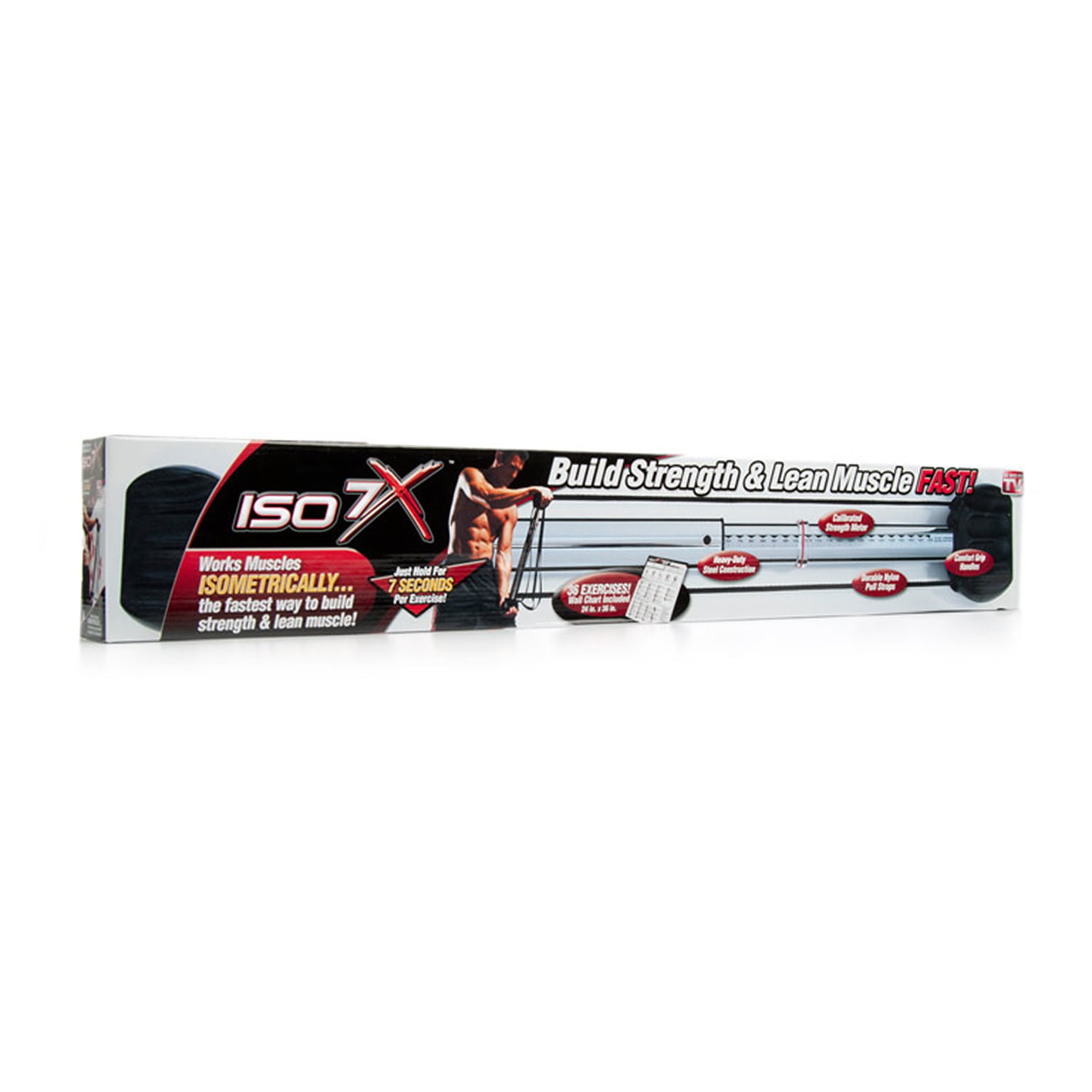 ISO 7X Isometric Build Strength & Lean Muscle Workout 7 Second Revolution Bar