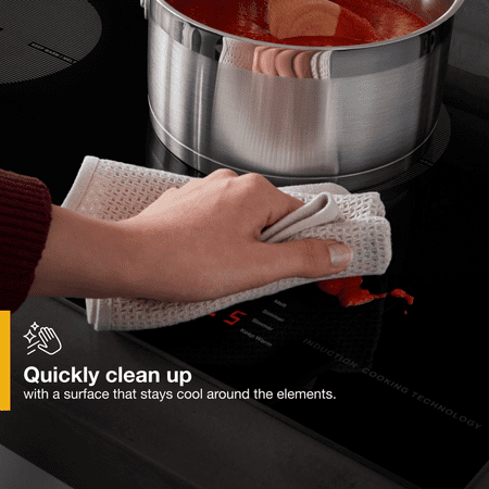 Whirlpool - 24" Built-In Electric Induction Cooktop with 4 Elements with Small Space - Black