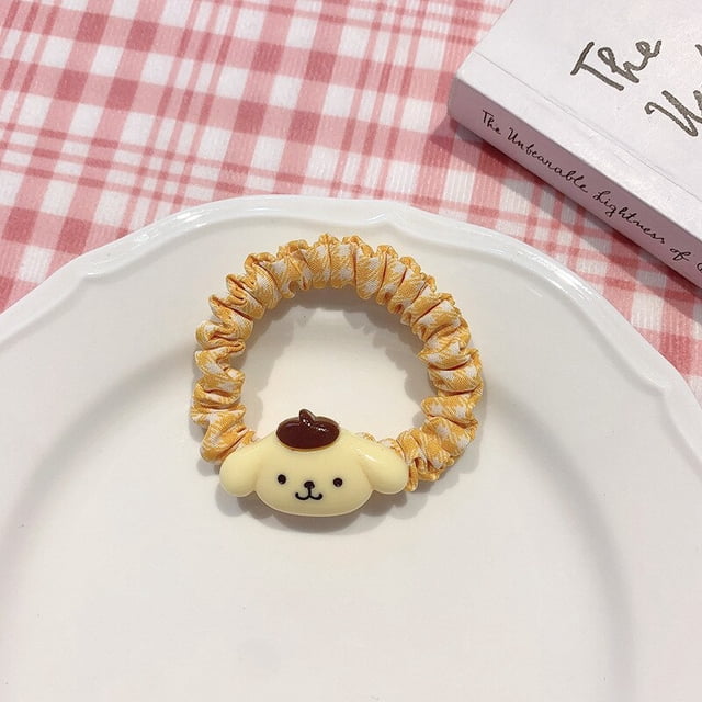 HelloKitty-horquilla de My Melody Kuromi para niña, diadema de felpa elástica, bonita y dulce, regalo