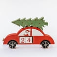 thumbnail image 3 of Set of 4 Santa In A Car With A Tree On Top Wooden Calendar, 3 of 3