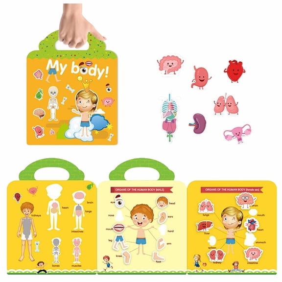 pdqouc Back to School Gifts Supplies Sticker Book for Learning Toys for Toddlers 1-3 Birthday Gifts for 2-5 Year Old Early Education Gift for Nature Animal Color Leaning Book Gift