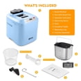 thumbnail image 4 of Kitchen in the Box 2lb Bread Maker with Auto Fruit Nut Dispenser, 12-in-1 Gluten-Free Bread Machine, 13H Delay Timer,, Baby Blue, 4 of 9