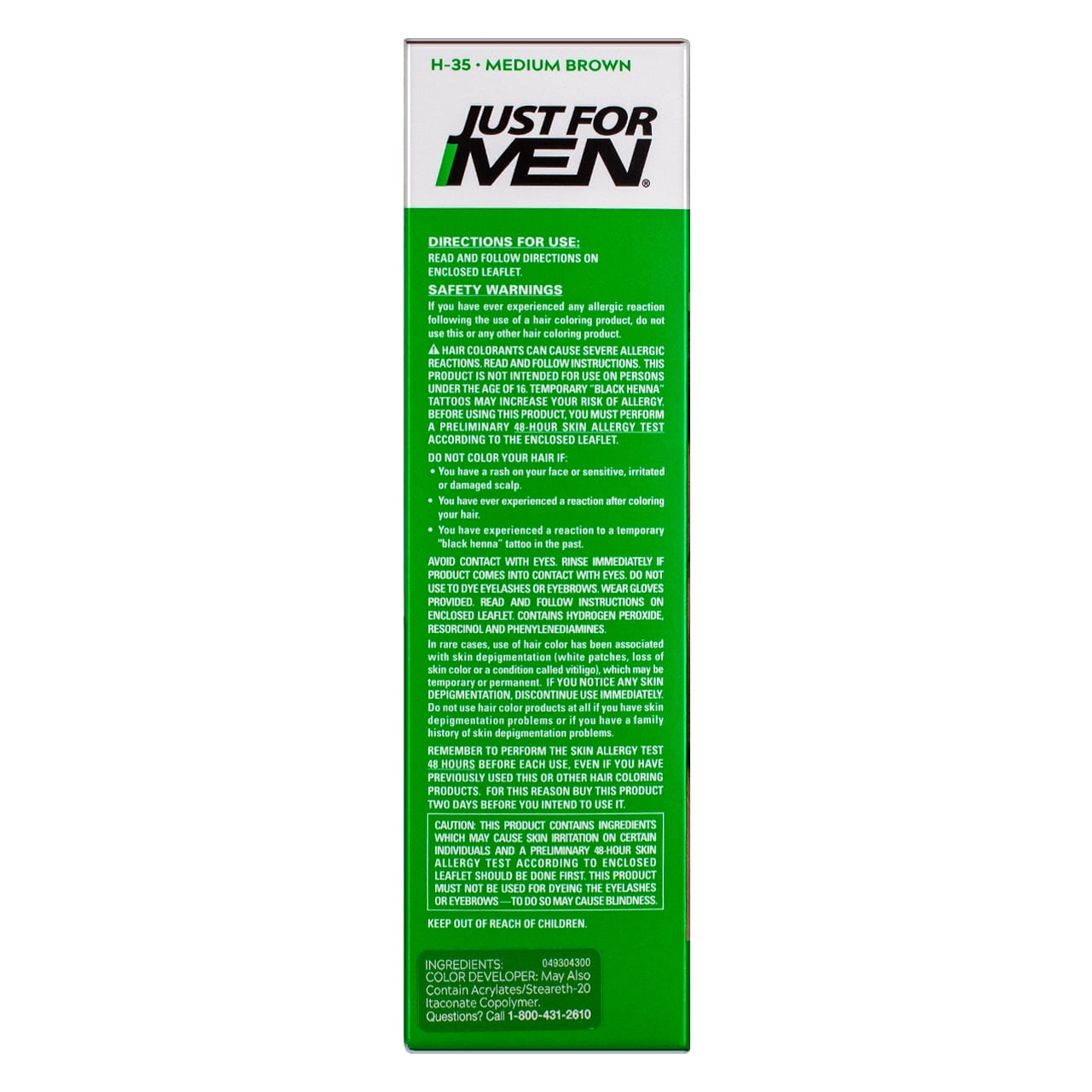 Just For Men Shampoo-in Hair Color, Medium Brown, 1 Application, 2 Pack