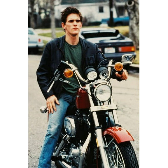 Matt Dillon cool 1980's pose riding on motorbike 24x36 Poster