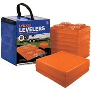 Tri-Lynx Lynx Levelers RV Leveling Blocks with Carry Bag, 10 Pack, Plastic