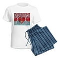 thumbnail image 5 of CafePress - Boston Terrier Love Heart Trees Pajamas - Women's Short Sleeve Print T-Shirt and Pants Light Cotton Pajama Set, 5 of 7