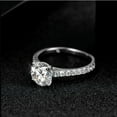 thumbnail image 4 of Forever Jewels 3Ct Round Moissanite Womens Engagement Ring 14K White Gold Plated, 4 of 5