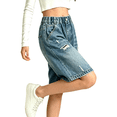thumbnail image 5 of LWNYDPLSD Girls Distressed Denim Shorts Kids Baggy Fit Knee Length Jean Shorts Teen Vintage Ripped Jorts Trendy Summer Clothes, 5 of 7