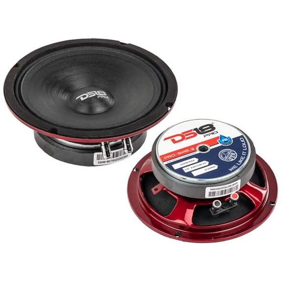 DS18 PRO-SM6.2 6.5" Motorcycle Midrange Speaker 400W Max 2 Ohm IP66 Rated 2 Pack