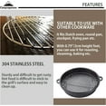 thumbnail image 3 of CAMPINGMOON Grille de Refroidissement Ronde Grille de Rôtissage pour Cuisson en Acier Inoxydable W24 Diamètre Φ9.5 Pouces/φ24cm, 3 of 8