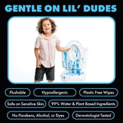 LiL DUDE Flushable Wipes, Extra Large Fragrance Free Wet Wipes, 126 Count, 3 Pack