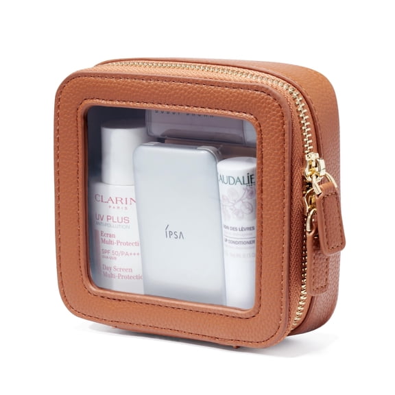 Estuche de maquillaje Popvibe, transparente, de viaje, transparente