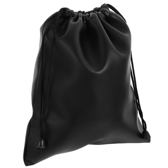 YSNOOWE 8.1x7.9x0.08in Black PU Headphone Carrying Case 1Pcs