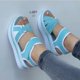 thumbnail image 1 of Sandalias de mujer Sandalias de tacón de cuña informales Nuevos zapatos de verano Sandalias de tacón alto para mujer Plataforma Peep Toe Cuñas Plataforma Sandals39 Gao Jinjia LED, 1 of 2