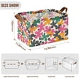 thumbnail image 7 of Yayeee Foldable Storage Basket for Shelves with Handles Set of 2 Waterproof Cloth Bins, Pink Floral Blooms, 7 of 7