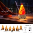 thumbnail image 3 of pitrice Flame Lamp, Flickering USB 3D Realistic Flame Night Modes, 3D Flame Effect. Suitable Use At Halloween, Home Decor Black 2-pack, 3 of 4