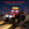 thumbnail image 4 of HNH 1:10 Big Remote Control Car for Kids, 4WD Off Road Rc Car Monster Truck with LED Light, Music, 25KM/H, 2 Batteries, 4 of 11