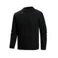 thumbnail image 5 of ZCFZJW Mens Cable Knit Sweater Lightweight Casual Long Leeve Crewneck Pullover Sweaters Basic Twist Textured Fisherman Sweater Tops Black XXXL, 5 of 8