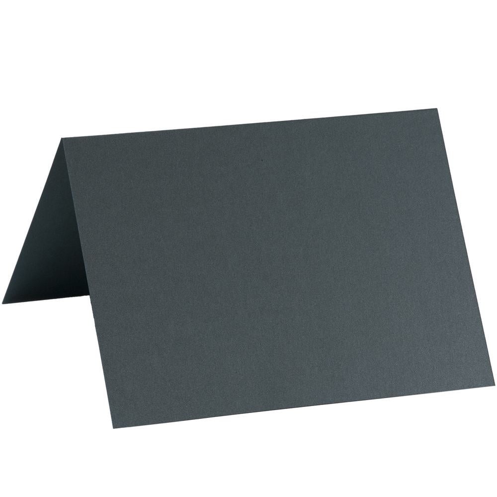 JAM Paper Foldover Cards, 5 x 7, 50/Pack, Metallic Malachite Dark Blue