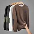 thumbnail image 4 of JHLZHS Sweat à Capuche Graphique pour Hommes Men's Patchwork Col Rond Sweatshirt Manches Longues Léger Sweatshirt Décontracté Pull d'Entraînement Haut pour Hommes Sweat à Capuche Men's pour Hommes Col Rond, 4 of 8