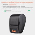 thumbnail image 4 of Label printer,Bill Ticket Compatible Receipt Printer Ios Windows With Retail Portable 58mm Mobile Battery Restaurant Supermarket Mobile Thermal Printer Compatible With Android Saante Ldhs, 4 of 7