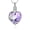 Purple, variant on Angel Wing Hug Heart Urn Keepsake Pendant Memorial Necklace For Cremation Ashes Jewellery Charm