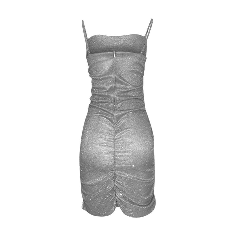 Olyvenn Women's Summer Club Night Mini Dress Tight Ruched