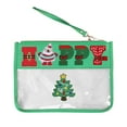 thumbnail image 2 of Juego de neceseres navideños transparentes - Organizador de artículos de tocador de viaje con bordado festivo de Papá Noel y árbol Un neceser de maquillaje, 2 of 5