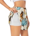 thumbnail image 1 of Balery Butterflies Pantalones cortos deportivos para mujer con forro y dos bolsillos, elásticos, para entrenamiento, gimnasio, yoga-XX-Large, 1 of 7