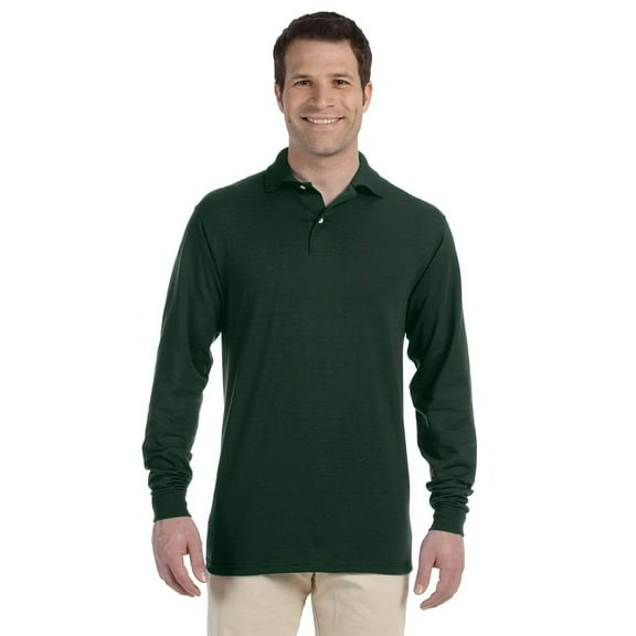 Jerzees Adult 5.6 oz. SpotShield™ Long-Sleeve Jersey Polo - 437ML