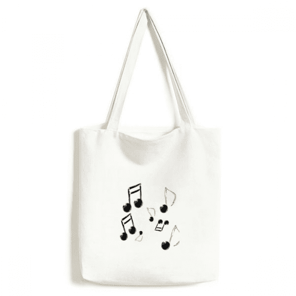 Music Notation Bubble Combination Pattern Tote Canvas Bag Shopping Satchel Casual Handbag