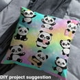thumbnail image 3 of Erosebridal Cartoon Panda Fabric By The Yard, Rainbow Kawaii Wildlife Decorative Fabric, Animals Glitter Spots Indoor Outdoor Fabric, Cute Upholstery Fabric For Teens, 1 Yard, 3 of 5