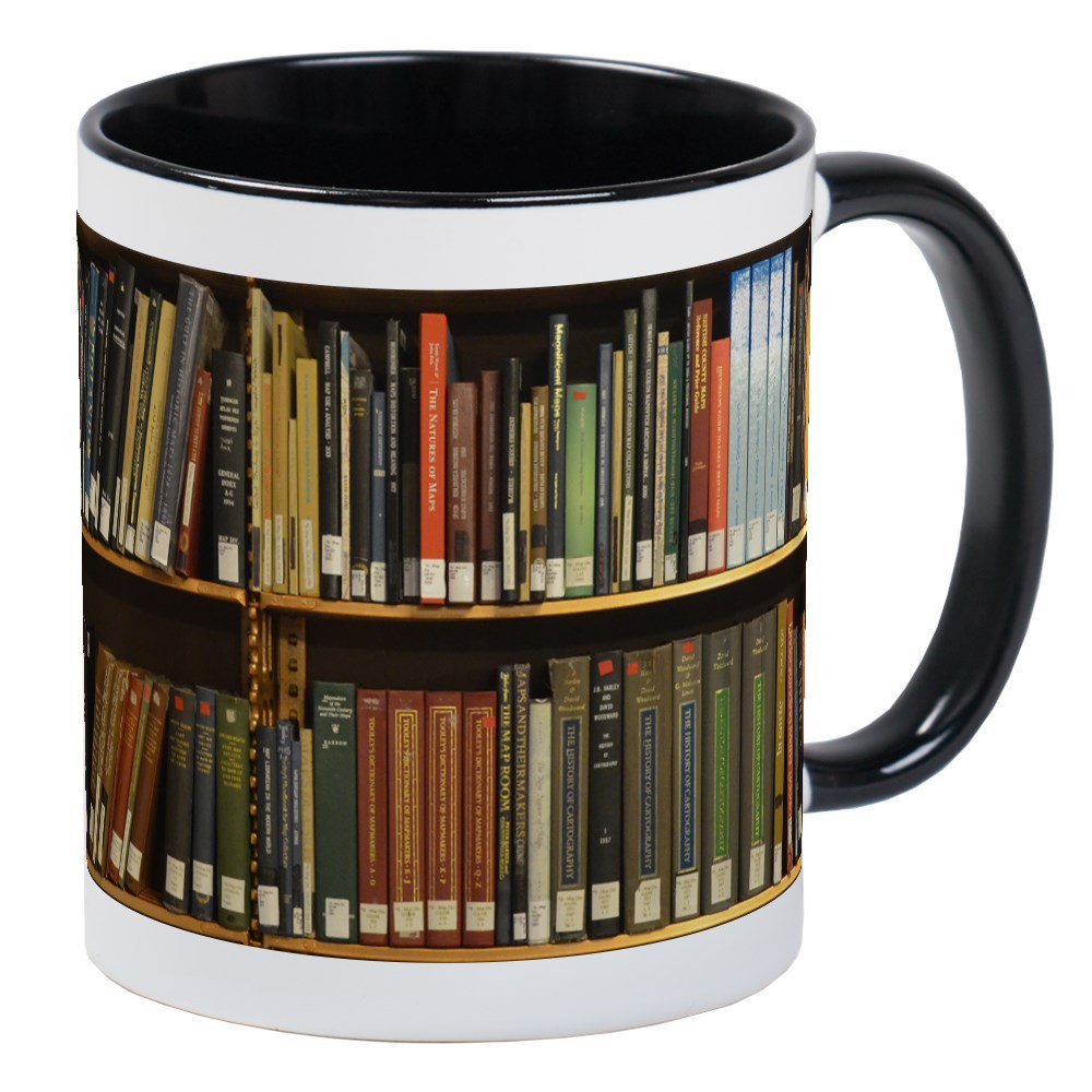 CafePress Library Bookshelf Mugs Unique Coffee Mug, Coffee Cup