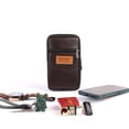 thumbnail image 4 of Bolsa Bolso 3 uds Casual PU deportes hombres teléfono monedero riñonera (marrón vertical), 4 of 5