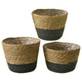 thumbnail image 3 of Seyotauo Plant Basket, Wicker Basket Planter for Pot, Round Indoor Tree Pot Cover, Middle Boho Storage Bin Organizer, Rustic Baskets for Plants and Home Decor, 3 of 9