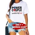 thumbnail image 2 of Christian Couples Matching Shirt Power Couple Tee Tops Valentines Day T-Shirt, 2 of 7