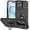 Black, variant on XIHAMA for iPhone 16 Case with HD Screen Protector & Slide Camera Cover & Rotated Ring Kickstand, [Military-Grade] Phone Case for iPhone 16 (6.1‘’)