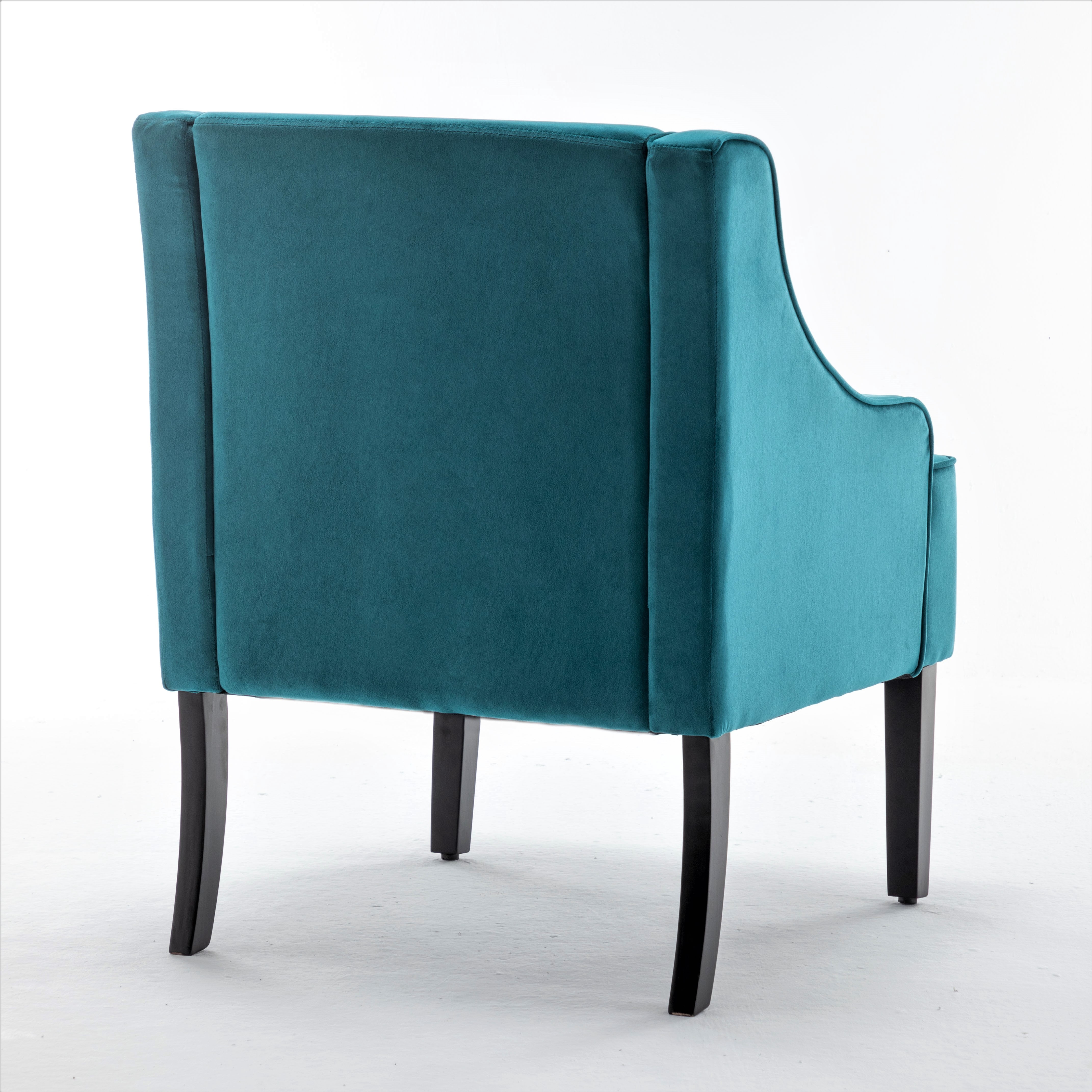 Uspridefurniture Correen 25" Wide Microfiber Accent Chair with Recessed Arms, Bluenish Green