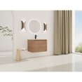 thumbnail image 4 of 12 Inch Small Wall Mounted Storage Shelves, Bathroom Storage, Plywood, Imitative Oak, 4 of 27