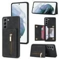 thumbnail image 1 of SaniMore for Samsung Galaxy S23 Plus 2023 Back Case with Zipper Card Pokcet Flip Wallet/Kickstand Shock Absorption Anti-fall Retro PU Leather Wear-resistant Shell For Samsung Galaxy S23 Plus, Black, 1 of 9