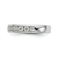 thumbnail image 3 of 14k White Gold Ring Wedding Band Diamond 0.77 ct 11-Stone 3/4 carat Round Complete Channel, 3 of 8