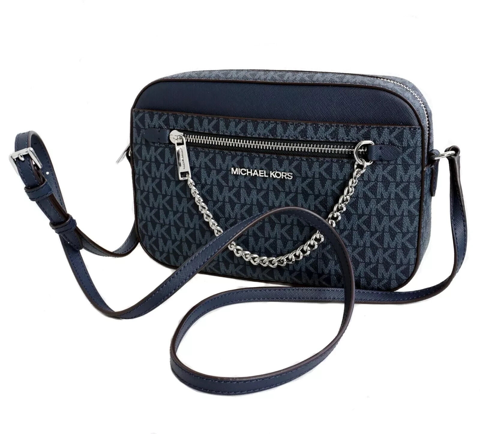 Michael Kors Women's Jet Set Large Metallic Logo Jacquard