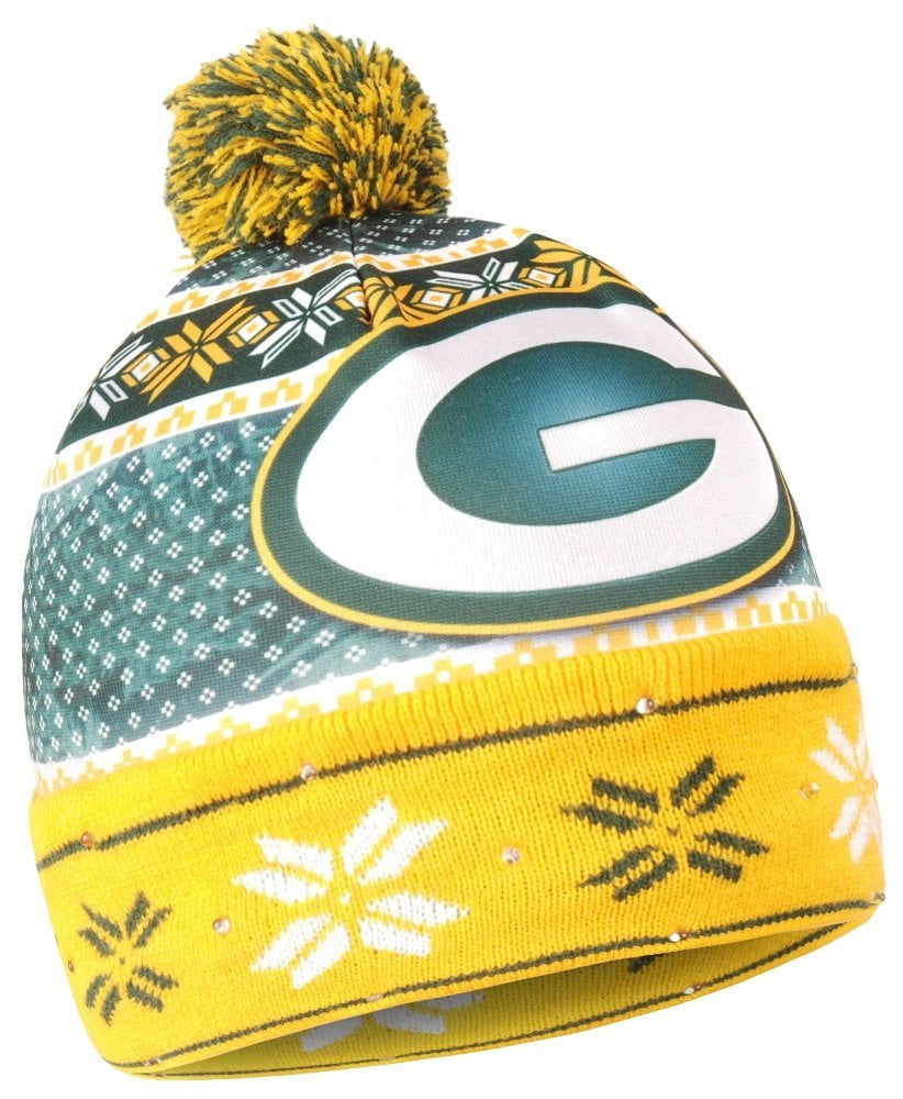 Green Bay Packers Ugly LED Light Up Knit Hat by Forever Collectibles