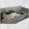thumbnail image 6 of Pisa Soft Flannel Fleece Throw Blanket, Vintage Style Illustration of Italian Landmark with Lines in Country Flag Colors, Cozy Plush for Indoor and Outdoor Use, 50" x 70", Multicolor, by Ambesonne, 6 of 6