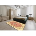 thumbnail image 4 of Ahgly Company Indoor Square Abstract Mustard Yellow Abstract Area Rugs, 8' Square, 4 of 6