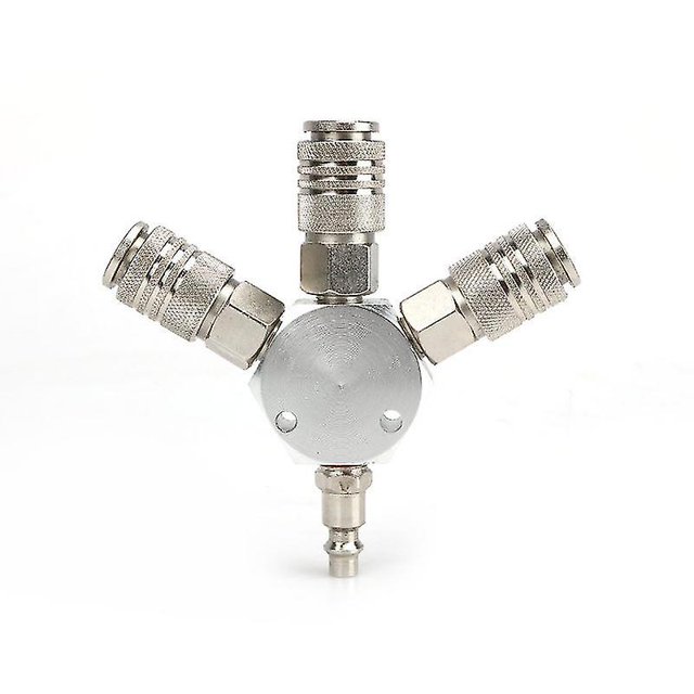 Conector auspicioso-neumático, conector de aire rápido Adaptador de conector rápido de 3 vías para manguera de aire con 1/4 '' Rosca F-npt kaili Sencillez