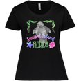 thumbnail image 3 of Inktastic Sanibel Island Florida Cute Swimming Manatee Women's Plus Size T-Shirt, 3 of 5