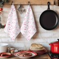 thumbnail image 6 of Pink Leaf Kitchen Towels Set of 1, Modern Botanical Foliage Plant Country Flower Absorbent Dish Towels for Kitchen, Microfiber Hand Towel, Quick Drying Tea Towel for Cleaning Decorative Dishcloths, 6 of 7